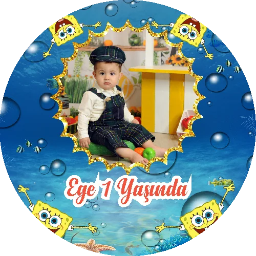 Sünger Bob Temalı yuvarlak Açacak Magneti